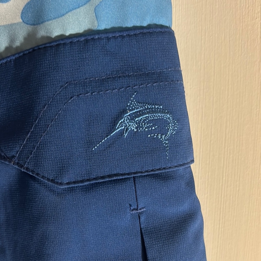 Blue Swim Shorts with Camo Design - Picture 2 of 4
